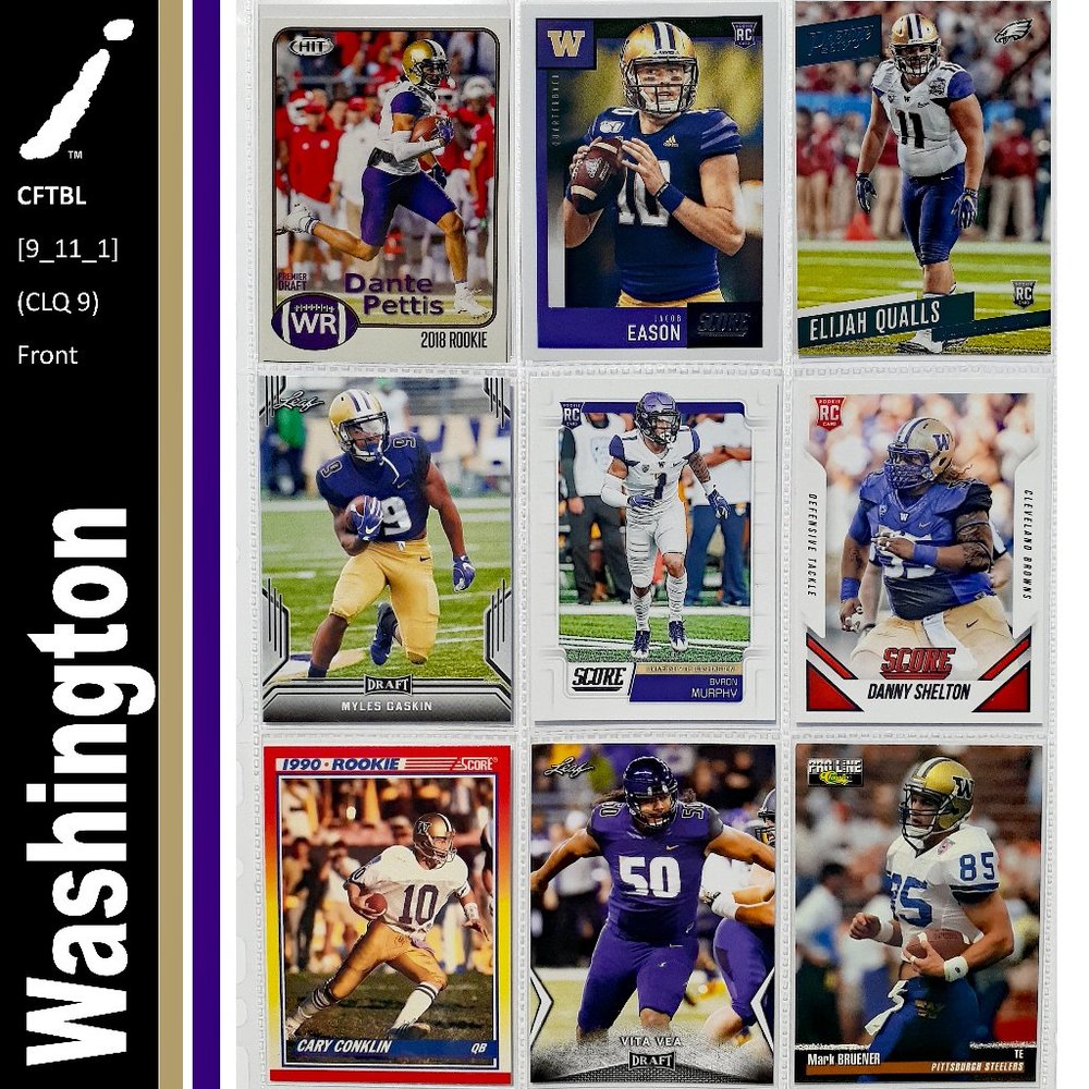 Washington Huskies 9 Card Lot - CFTBL [9_11_1]